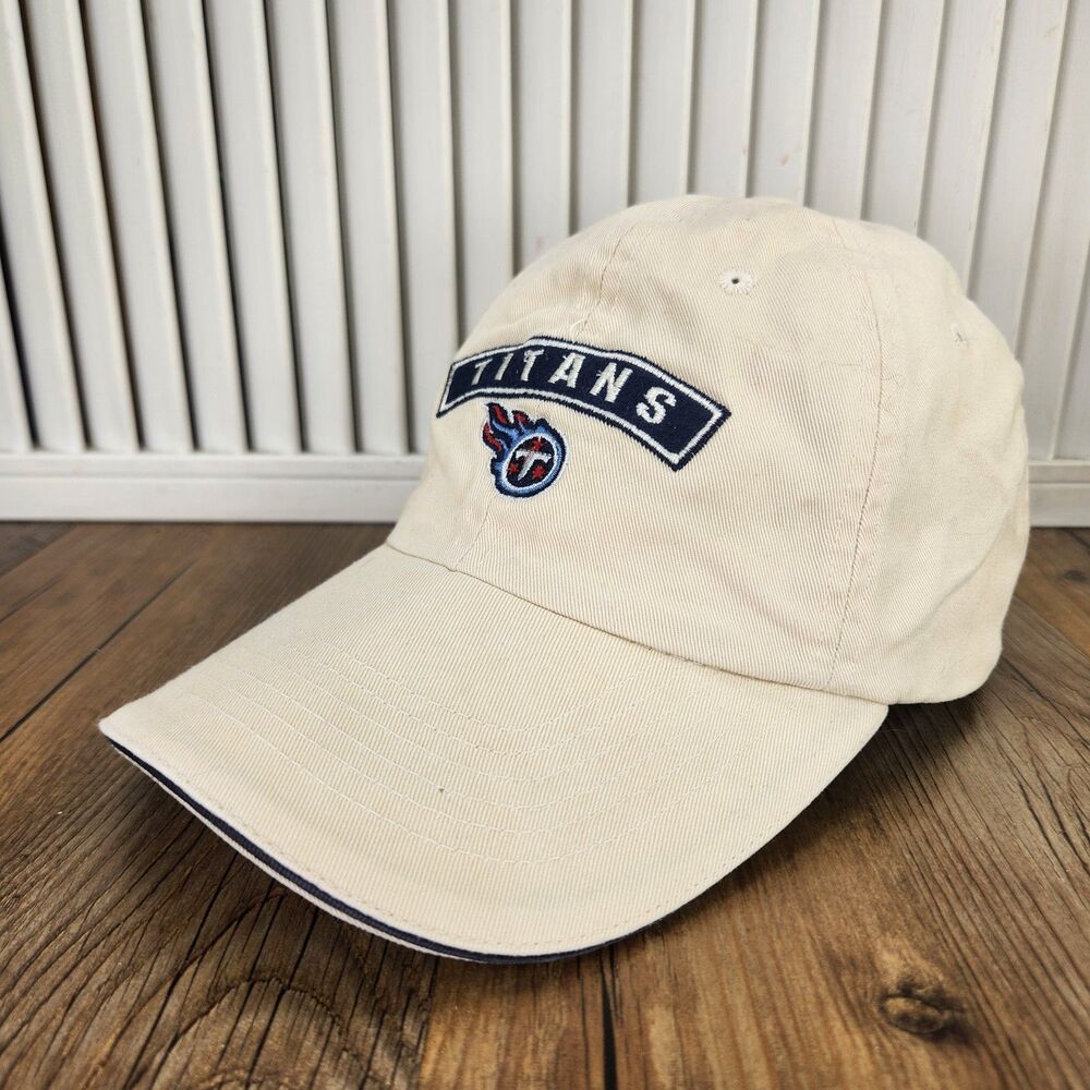 Tennessee Titans American Needle Strapback Dad Hat Cap Beige NFL Football Canvas